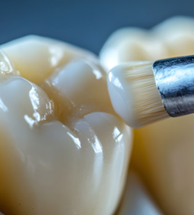 Dental instrument applying a dental sealant